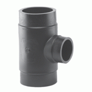 Te réduit 90° PE 80 PN 10 bout à bout - Référence 03TRBE10090032D - Diamètres 090x032x090 à 160x110x160