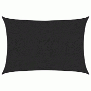 Voile d'ombrage 160 g/m² Noir 5x6 m PEHD Modèle Atlas Terrasse - 311741