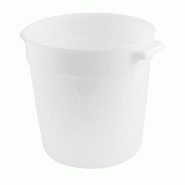 Bac alimentaire 10L Ø31,2x20,8cm polyéthylène blanc