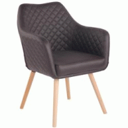 CLP chaise de salle à manger Gent Similicuir Marron foncé - 311606 CLP chaise de salle à manger Gent Similicuir Marron foncé - 311606