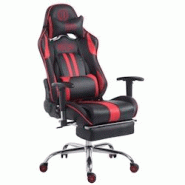 CLP Fauteuil de bureau Limit similicuir avec ou sans Repose-pieds téléscopique Noir / Rouge/avec repose-pieds - rouge polyester 191668863 CLP Fauteuil de bureau Limit similicuir avec ou sans Repose-pieds téléscopique Noir / Rouge/avec repose-pieds - rouge polyester 191668863