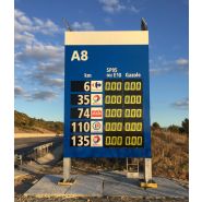 Escota a8 - panneau affichage prix carburant - centaure systems - afficheurs leds