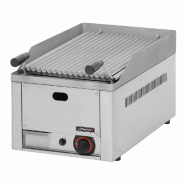 Grill à pierre de lave gaz à poser - puissance 6500 w gaz butane inox - PCGPL