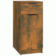 Helloshop26 - Armoire de bureau en bois ingénierie chêne fumé 33,5 x 50 x 75 cm rangement pratique design moderne 02_0048309 - Bois massif 30002352