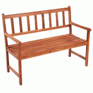Helloshop26 - Banc de jardin meuble de patio d'extérieur terrasse avec coussin 120 cm bois d'acacia massif 02_0011363 - Bois massif 3000622682728