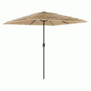 Helloshop26 - Parasol de jardin carré avec LED en polyester 248 x 248 x 248 cm protection contre UV et pluie style contemporain en 02_0056412 - acier