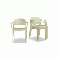 Lot de 4 chaises avec acc. BLENDY - jaune