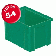 Lot de 54 caisses plastiques cp 3.6 litres vertes_0