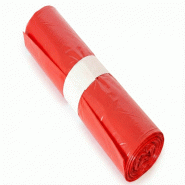 NOVACLEAN Sac Poubelle 110L Haute Résistance 40µ - Rouge Signalétique & Tri Spécifique PEBD Recyclé - Haute Visibilité XL - Lot de 200 - rouge S