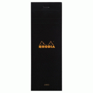 RHODIA Lot de 10 Bloc Shopping N°8 noir format 74x210, 80 feuilles 80 g/m² agrafées, ligné - 3037920860091