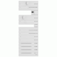 Sèche-serviettes connecté Nefertiti étroit mât gauche 600W blanc carat - Atlantic - 850611_0