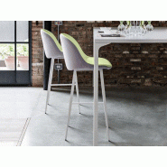 Chaise haute Sonny M TS de MIDJ hauteur 65/75 cm pied métal et revêtement bi-matières Chaise haute Sonny M TS de MIDJ hauteur 65/75 cm pied métal et revêtement bi-matières