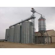 Silo de stockage agricole extérieur en tôle ondulée et à fond plat pour céréales Capacité de 80 à 5000 m³ Silo de stockage agricole extérieur en tôle ondulée et à fond plat pour céréales Capacité de 80 à 5000 m³