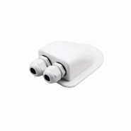Alcapower Boîte Entrée Câble Incurvée Double Trou Presse-Étoupe M20 Ip68 Câbles 6-12Mm² Base 92X112Mm Hauteur 40Mm Installation Solaire Camping