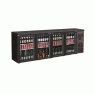 Arrière bar réfrigérée noir 4 portes en verre l2542mm 7450.0345 COMBISTEEL