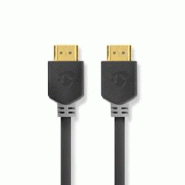 Câble Hdmi Haute Vitesse Avec Ethernet Connecteur Hdmi - Connecteur Hdmi 3,0 M Anthracite Usage Non Intensif Nedis - noir 3665476047019 Câble Hdmi Haute Vitesse Avec Ethernet Connecteur Hdmi - Connecteur Hdmi 3,0 M Anthracite Usage Non Intensif Nedis - noir 3665476047019