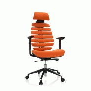 Chaise de bureau / Chaise pivotante ERGO LINE II PRO tissu orange hjh OFFICE - orange polyester 714607