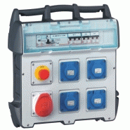 Coffret de chantier p17 ip44 ik09 40a - 400v~ - avec 4 prises brochage domestique, 1 prise 32a 3p+t et protections Coffret de chantier p17 ip44 ik09 40a - 400v~ - avec 4 prises brochage domestique, 1 prise 32a 3p+t et protections