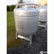 Container IBC/GRV inox rond 1000 L - Gallay - Hauteur 1620 mm, Diamètre trou d'homme 400 mm Container IBC/GRV inox rond 1000 L - Gallay - Hauteur 1620 mm, Diamètre trou d'homme 400 mm