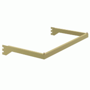 Guidon de penderie rectangulaire - section 30x15mm L60cm - or