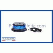 Gyrophare à LED bleu extra plat embase magnétique prise allume cigare classe 1 Gyrophare à LED bleu extra plat embase magnétique prise allume cigare classe 1