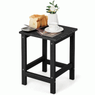 Helloshop26 - Table basse de jardin carrée 36 x 36 x 47 cm anti-uv facile d'entretien ambiante cosy en hdpe noir 20_0013768 - 3000227915399