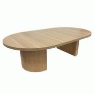 Oviala Business Table basse ovale 120 cm moderne effet bois clair - beige Bois massif 113767 Oviala Business Table basse ovale 120 cm moderne effet bois clair - beige Bois massif 113767