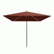 Parasol pour terrasse Pro Ouessant carré 180 cm armature+toile+housse - terracot