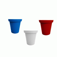 PLAST'UP ROTOMOULAGE Pots de fleurs rond xxl delight 75l france 2024-lot de 3 - ROUGE - rouge 0727156537777