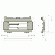 Positionneur de fourches rapporté à platines avec tdl integré constant