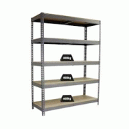 PROREGAL Étagère pour charges lourdes WOOD BEAST FIVE | HxLxP 200x240x45cm | 5 niveaux | Charge du compartiment 400kg | Gris - gris métal PR_RS15-33 PROREGAL Étagère pour charges lourdes WOOD BEAST FIVE | HxLxP 200x240x45cm | 5 niveaux | Charge du compartiment 400kg | Gris - gris métal PR_RS15-33