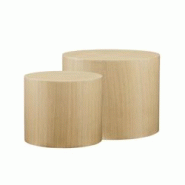 SalesFever Ensemble de 2 tables basses | rond | MDF avec placage en chêne | L 48/38 x P 48/38 x H 38/32 cm | Nature - beige Bois manufacturé 367605 SalesFever Ensemble de 2 tables basses | rond | MDF avec placage en chêne | L 48/38 x P 48/38 x H 38/32 cm | Nature - beige Bois manufacturé 367605