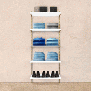 Élément de départ Cremagold 5 tablettes blanc L90xH240cm