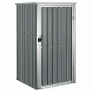 Abri à outils de jardin gris 88x89x161 cm acier galvanisé Modèle AbriLumière 09 - 316206