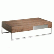 AC ANGEL CERDA Angel Cerdá Table basse rectangulaire en noyer et acier chromé 2057C 120 x 70 x 33 - marron Bois manufacturé 8435631002253 AC ANGEL CERDA Angel Cerdá Table basse rectangulaire en noyer et acier chromé 2057C 120 x 70 x 33 - marron Bois manufacturé 8435631002253