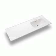 AQA Design Lavabo en céramique encastré baignoire droite GOYA L.121 P.46,5 H.2 MPTOP460x1200-DX - blanc céramique MPTOP460x1200-DX