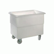 Chariot en polyéthylène pour linge humide, capacité 60 kg/600 litres 1300x910x675 mm - VIRTUS - 0615402539487