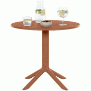 CLP Table ronde Lacota 60 cm Plastique HBT: 76x60x60 cm Terre cuite - orange 328444