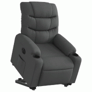 Fauteuil inclinable électrique gris foncé tissu Modèle Pervioris - 8721012218932
