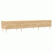 Helloshop26 - Meuble TV de rangement pratique 150 x 36 x 30 cm design tendance ambiance cosy en bois d'ingénierie chêne sonoma 02_0048710 - Bois mas