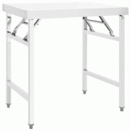 Helloshop26 - Table de travail professionnelle pliable de cuisine 85 x 60 x 80 cm acier inoxydable 02_0045427 - 3000220680829 Helloshop26 - Table de travail professionnelle pliable de cuisine 85 x 60 x 80 cm acier inoxydable 02_0045427 - 3000220680829