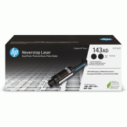 HP Kit de recharge de toner noir Neverstop authentique 143AD (double pack)_0