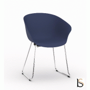 Lot de 4 chaises polyvalentes Hop - Mobel Linea. - Bleu_0