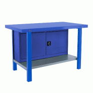 SimonRack Établi industriel avec armoire, 1800x730 mm, haute rigidité structurelle, Charge 700 kg, Bleu - BT-6 PRO - bleu métal 8425437124976