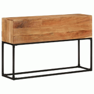 Table console 120x30x75 cm Bois d'acacia massif Modèle Zenith Carrée - Bois massif 320821