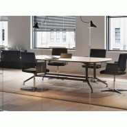 Table de réunion tonneau Drone - Dimensions 210/240 x 120/140 cm - Plateau mélaminé 30mm - Piètement acier design Table de réunion tonneau Drone - Dimensions 210/240 x 120/140 cm - Plateau mélaminé 30mm - Piètement acier design