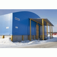 Tente de stockage fermée all weather hall / structure fixe en acier / couverture unie en pvc