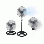 Ventilateur Modulable 3-en-1 En Métal 45 Cm – Pied, Table Et Mural - VE1695
