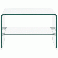 VidaXL Table basse Clair 50x45x33 cm Verre trempé  Modèle Atlas Infinite Prime - 284744
