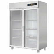 Arp1400g - armoire réfrigérée positive inox 1400 litres gn 2/1 - 2 portes vitrées - l1388 x p826 x h2008 mm - 1400 litres